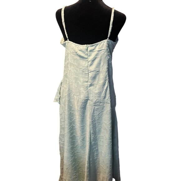 Hello Molly Sapphire Cascade Midi high low Dress Sage NWT - Picture 9 of 11